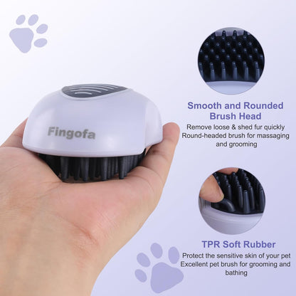 2PCS Dog Brush for Shedding and Bathing, Dog Grooming Tools Set for Short/Long Haired Dogs & Cats, Slicker Pin Hair Brush for Removing Loose Fur and Tangles, Soft Rubber Brush for Washing
