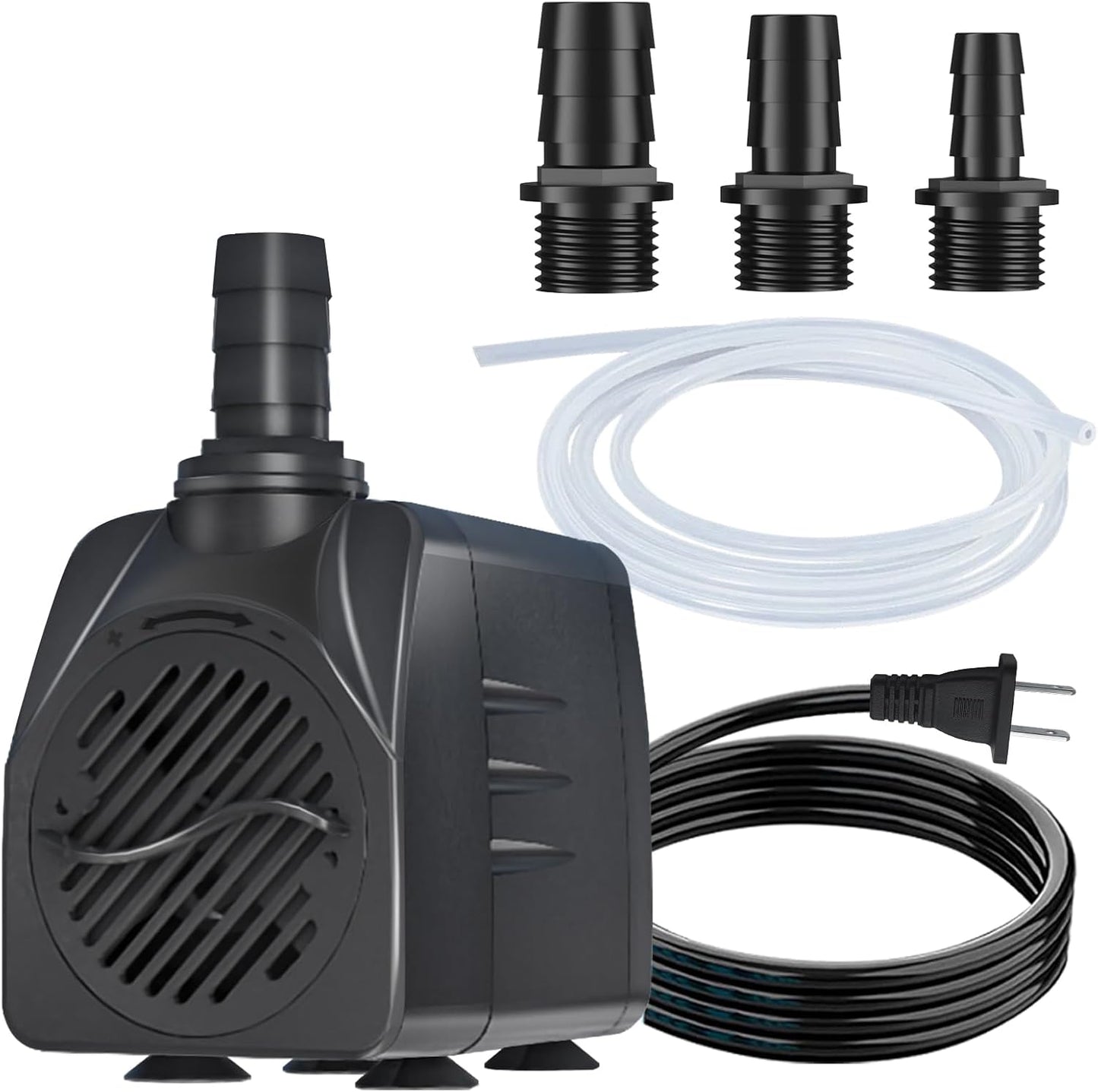 400GPH 10ft Power Cord Submersible Pump,Over Heating Protection Water Feature Pump with 6.5ft Lift for Fountains, Ponds, Aquariums & Hydroponics.