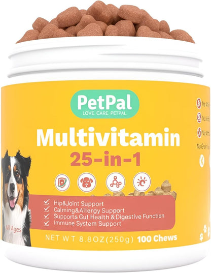 Healthy Grain-Free Dog Treats, Soft Chew with Vitamins for Training & Rewardings, Immune System Health, Joint Health, Low-Calorie, Zero Artificial Flavor and Coloring, 100 Count