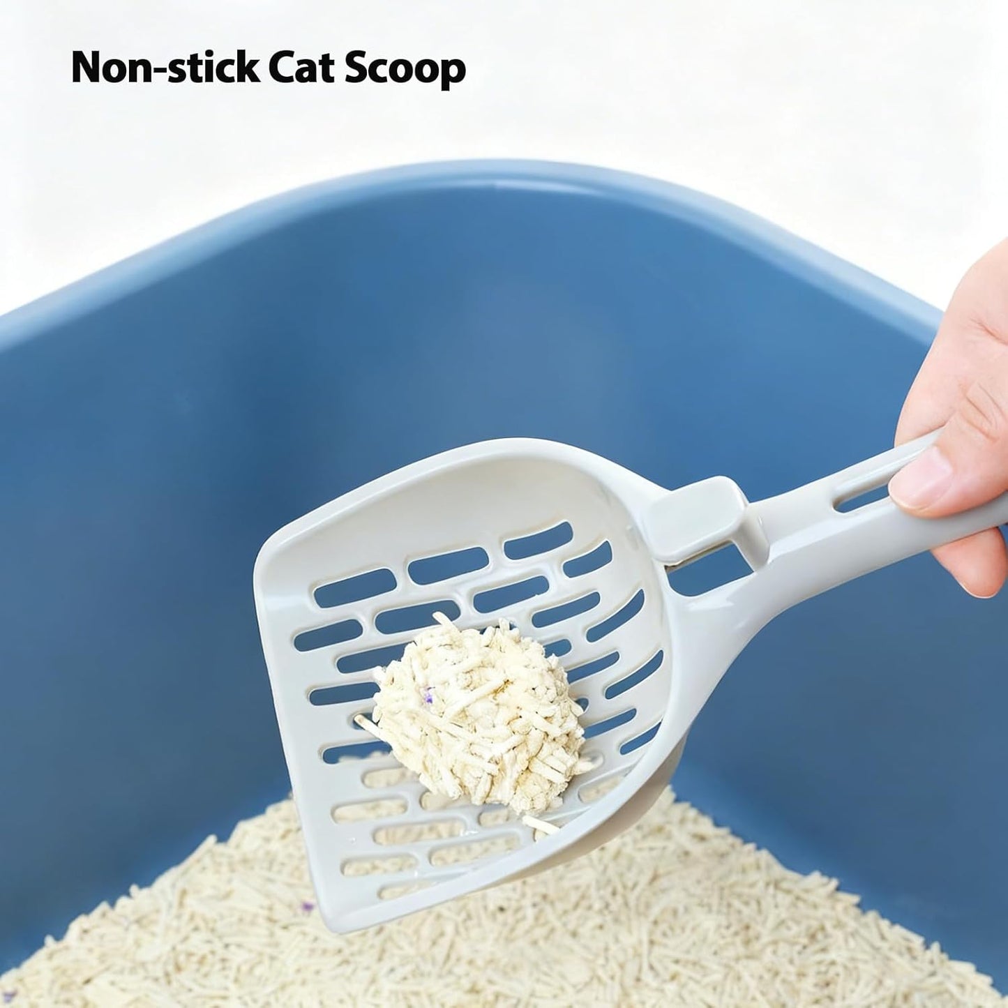 Stainless Steel Cat Litter Box with Cat Litter Scoop, Small Metal Kitten Litter Pan, Indoor Litter Tray Pet Toilet Supplies for Kitty,Rabbits,Guinea Pigs,Ferrets,Easy to Clean