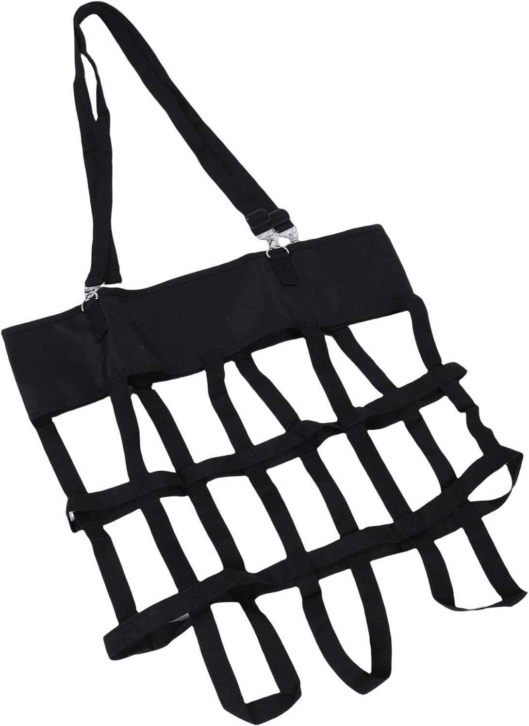 Pssopp Horse Stall Box Fan Holder, Stall & Muck Supplies Strength Safe Hanging Fan Bag for Horse Stable Riding Arenas Ranch Box Holder, Adjustable High Hanging Web