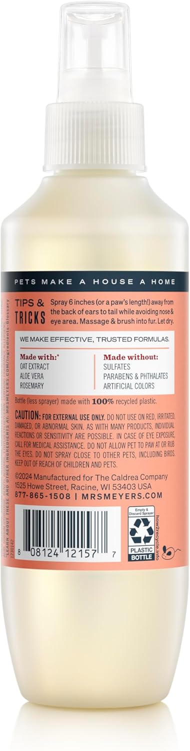 MRS. MEYER'S Clean Day Cat Deodorizing Spray, White Peach Scent, 8oz