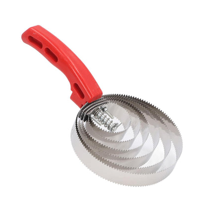 3pcs Horse Curry Comb Set, Stainless Steel Grooming Tools, Double Sided Multipurpose Comb with 4 Rings 5 Rings 6 Rings for Cattle Horse Goat Dogs, Durable and Comfortable Handle De