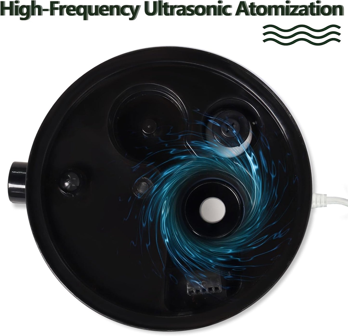 4L Reptile Humidifier Fogger with Extended Hose - Adjustable & Quiet Fogger/Mister for Chameleon, Bearded Dragon, Amphibians - Large Capacity(Black)