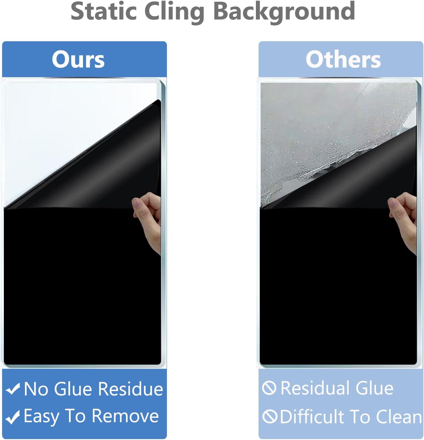 Aquarium Background Static Cling Black Fish Tank Background Wallpaper Fish Tank Backdrop Vinyl Aquarium Poster Background 24 x 12 in