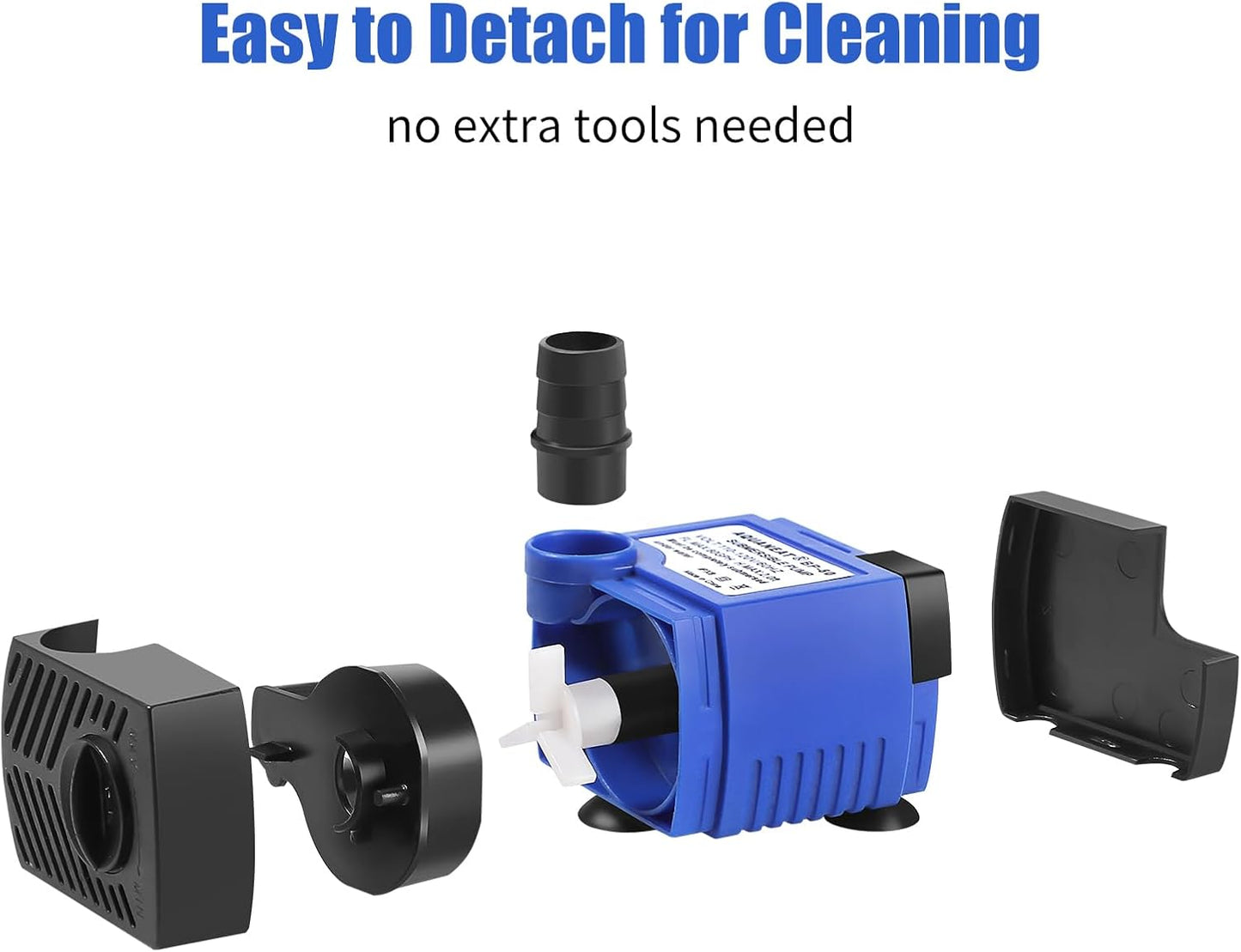 AQUANEAT Small Fountain Pump, 80 GPH Mini Submersible Water Pump with 3.3 ft Tubing, for Aquarium Fish Tank, Pet Water Fountain, Hydroponics, Pond Waterfall Filter Pump