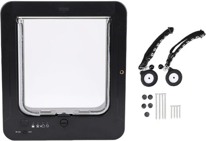 Smart Cat Door, Automatic Sensing with Collar Activated Easy Installation Pet Door, Suitable for Kitty Kittens Doggie