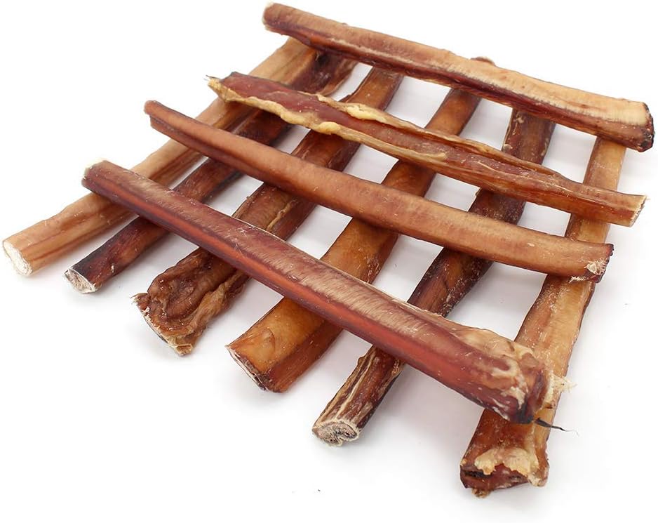GigaBite 12" Giga Bully Sticks (Pack of 8) - All Natural, Free Range Beef Pizzle Dog Treat - by Best Pet Supplies