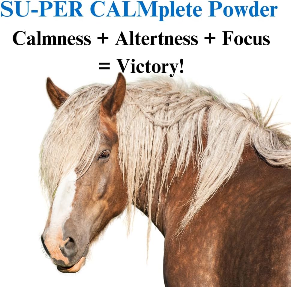SU-PER CALMplete Calming Horse Supplement - Maintain Calmness & Balanced Behavior - Thiamine, Tryptophan & Magnesium - 4 Pounds, (2 Pack)