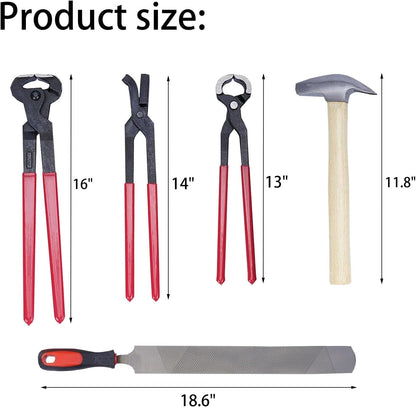 12pcs Professional Farrier Tools Farrier kit Horse shoeing Tools Farrier Supplies Farrier Tools for Horses Cattle Sheep and Donkeys