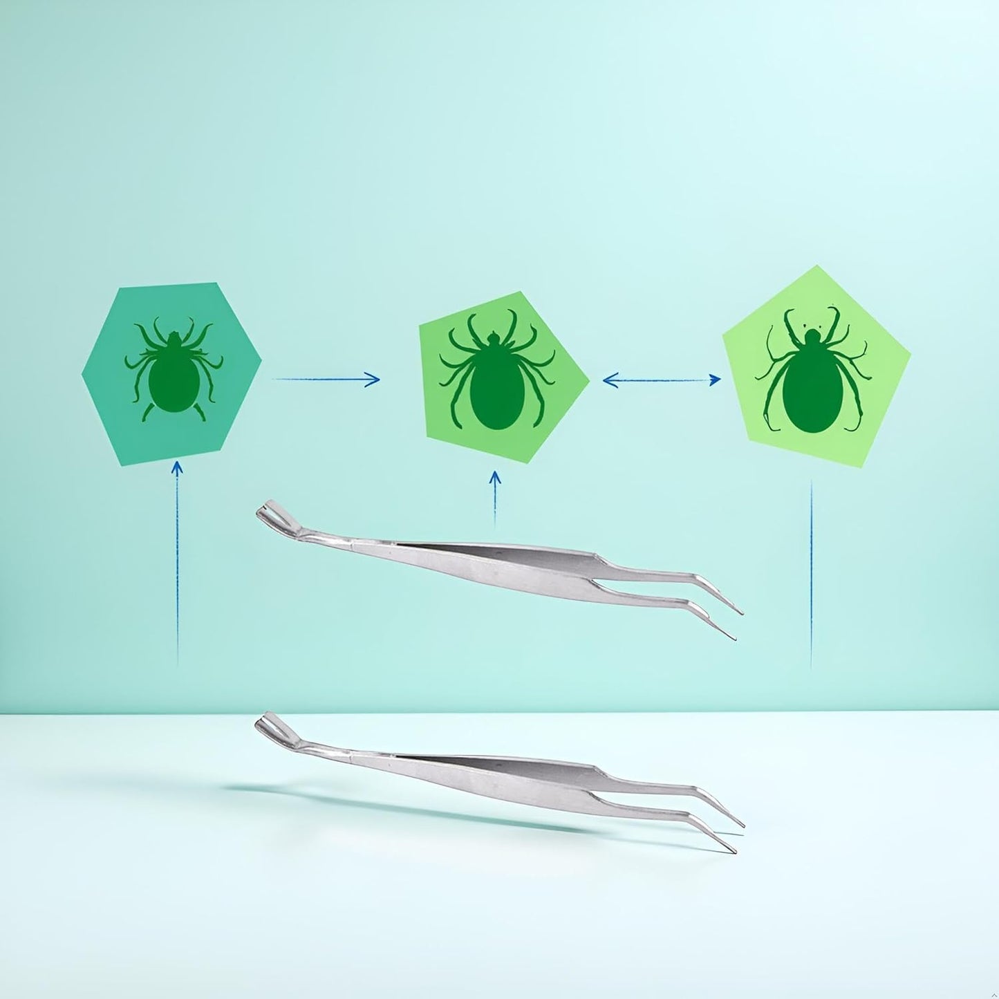 2 Pcs Stainless Steel Tick Tweezers Dual Tipped Tick Remover Tool First Aid Tweezers Tick Killer Tweezer for Human Dogs Cats Tick Remover Tools