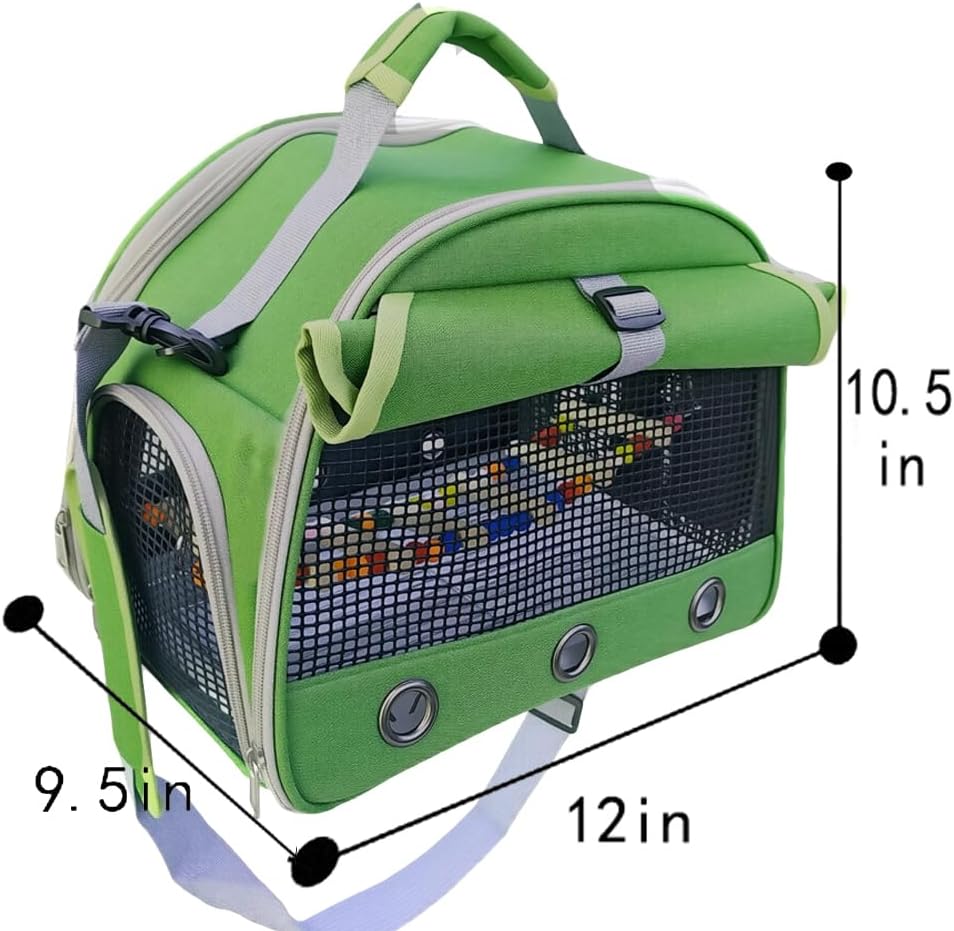 Bird Carrier Travel Cage with Perch, Food Bowl,Pet Backpack,Parrot Carrier,Small Animal Car Bag,Bird Cages for Parakeets, Ideal for Small Animals & Puppies
