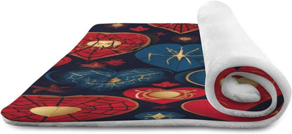 susiyo Artistic Blue Hearts Dog Bed Mat - Super Soft & Warm Pet Pad, 25x18 Inch Machine Washable Mat for Small Medium Dogs, Couch Protector, Crate & Travel Bed Topper