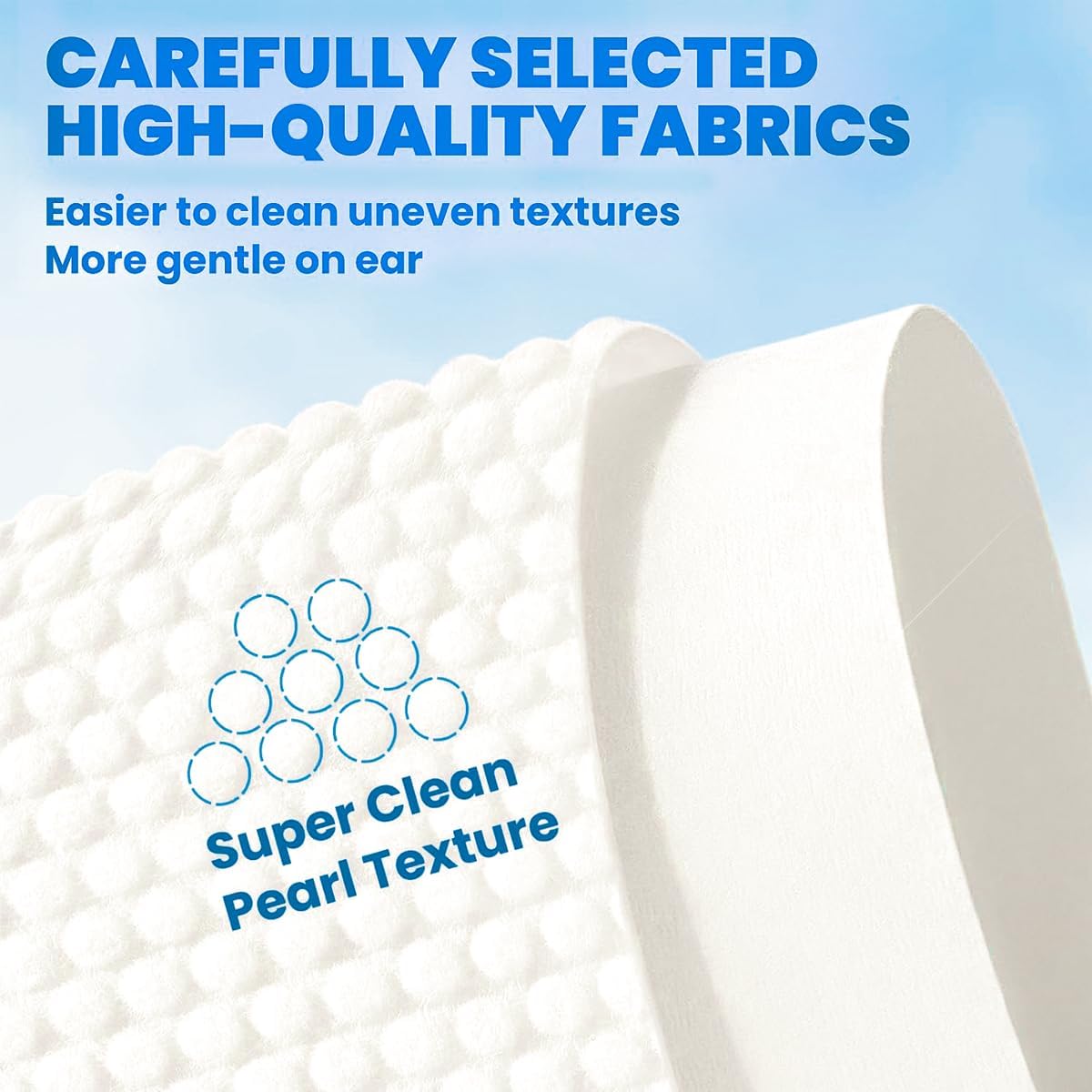 Ear Cleaning Finger Wipes for Dogs and Cats, Ear Soothing Wipes, Ear Cleaner, Relieves Itchy Pet Ears, Removes Ear Wax, Dirt, Soothes and Deodorizes (50 PCS)