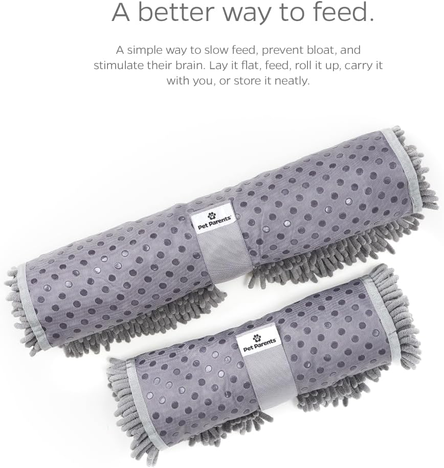 Pet Parents Forager Slow Feeder Dog Bowl & Snuffle Mat - SoftSnout, Non-Slip Backing (Forest 12")