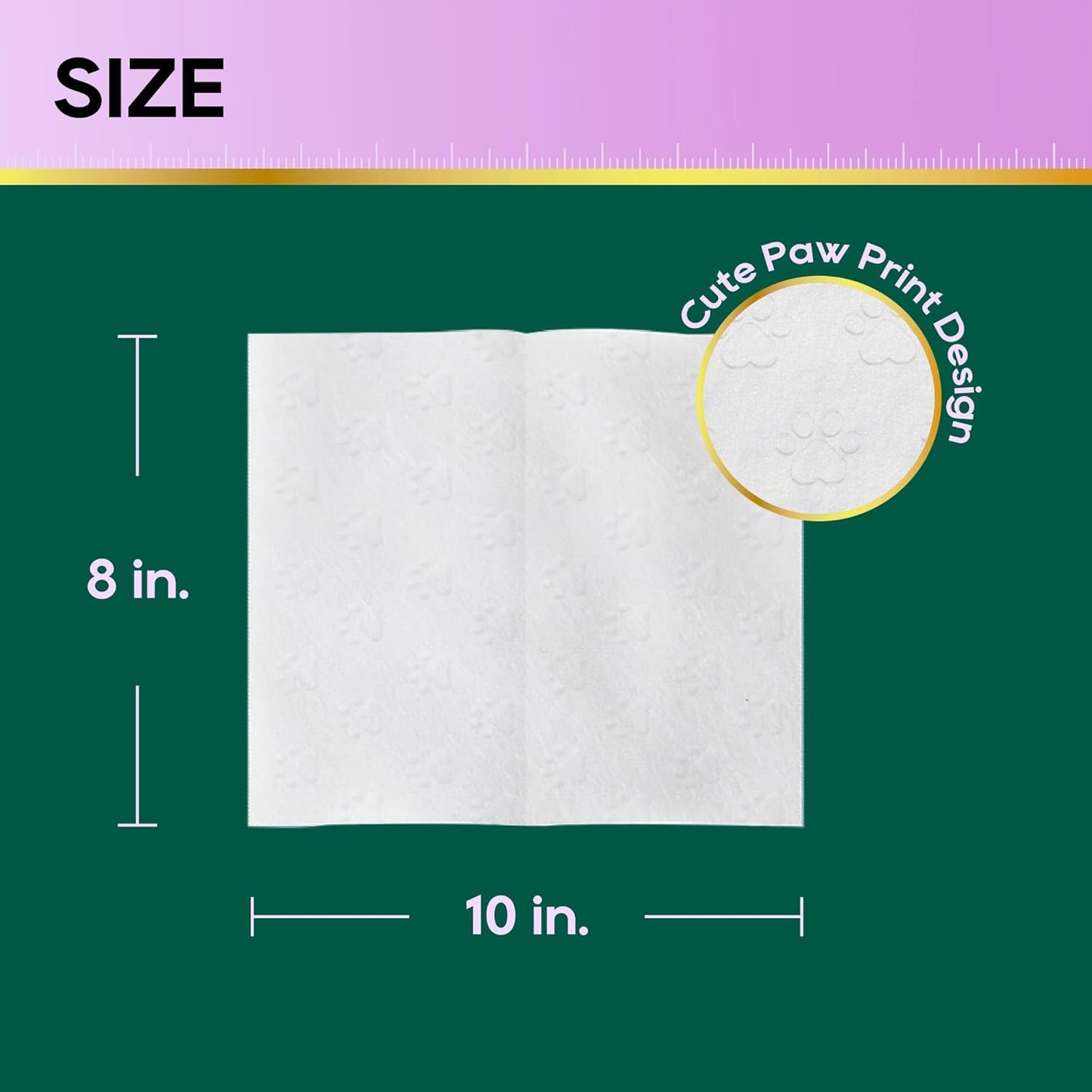 HONEY CARE Disposable Pet Wipes for Dogs & Cats – Cleansing & Soothing, Fragrance-Free, 100 Wipes for Paws, Butt & Body Cleaning(100 Pcs/4Packs