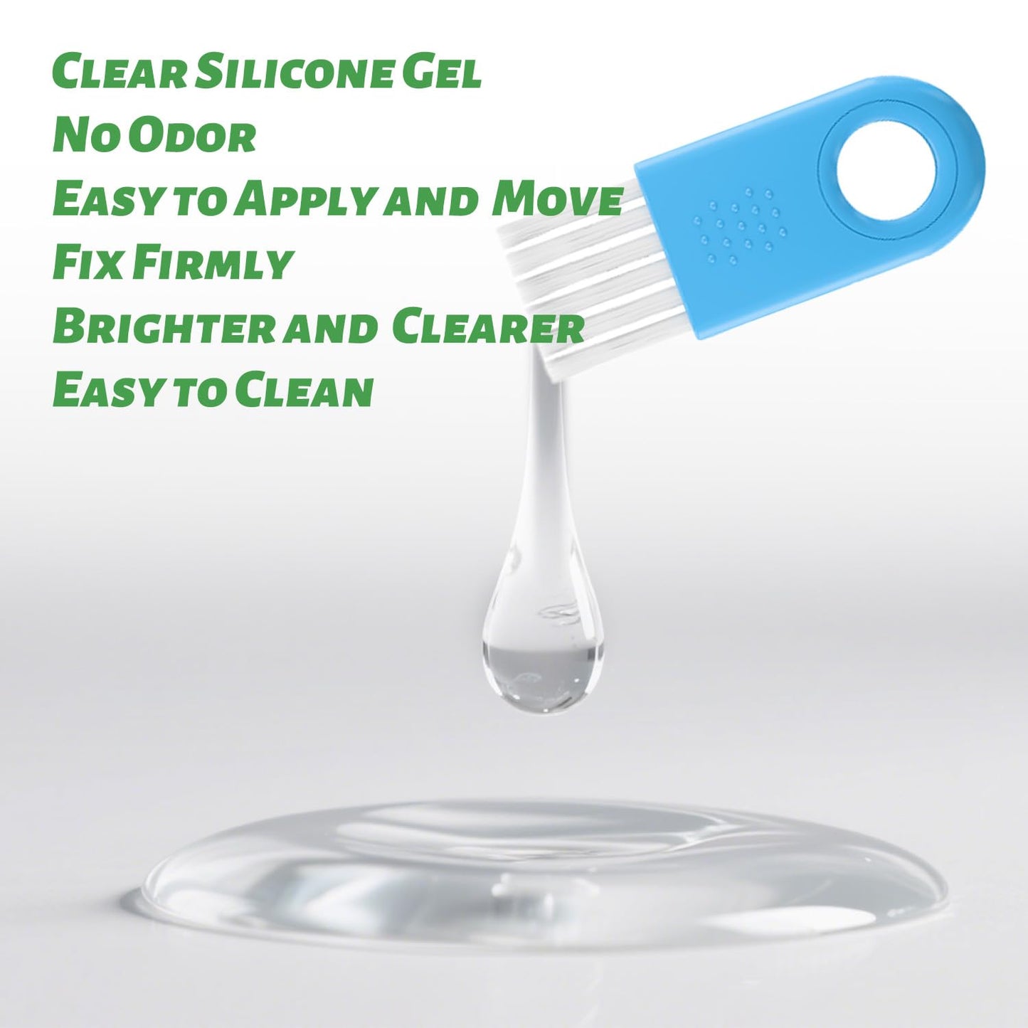 Aquarium Background Gel,Clear Aquarium Glue for Applying Fish Tank Background,Odorless Fish Tank Poster Glue with Brush and Scraper,Easy to Remove,Clearer and Brighter-1OZ (30ml)