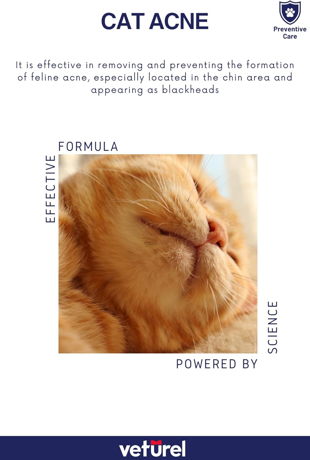 Natural Feline Facial Care - Cat Tear Stains Remover - Cat Acne - May Help with Cat Chin Acne - Cat Chin Blackheads - Gentle Ear and Eye Care - May Soothe Skin - 3.4 oz.