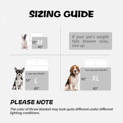 Dog Blanket Paw Bone Pattern 1 Pack 3 Colorful 40"*30" Super Soft Warm Flannel Sofa Cover Car Bed Protector, Urine Proof Washable Outdoor Pet Blanket for Puppy Large Dogs & Cats