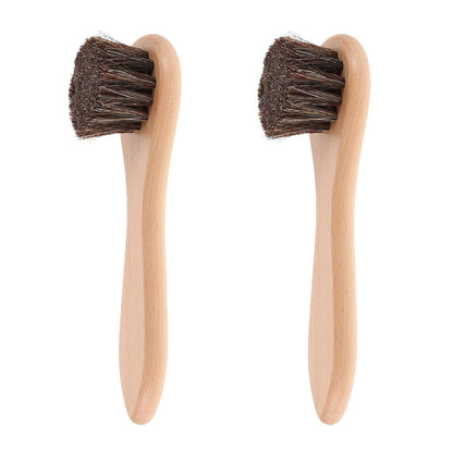 2Pcs Small Animal Bath Brushes with Soft Bristles and Beech Wood Handles, 4-Inch Grooming Brushes for Hamsters, Guinea Pigs, Rabbits – Pet Bathing and Massage Accessories for Small