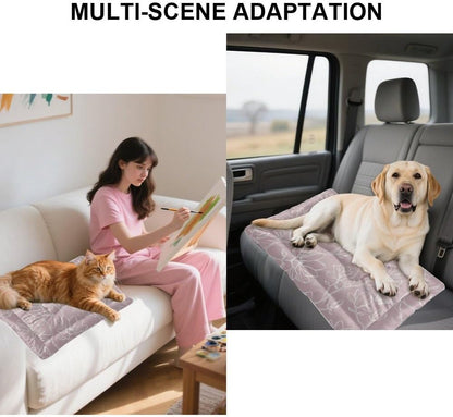 Magnolia Pale Purple Comfy Dog Beds for Medium Dogs Bed Mats for Dogs Washable Dog Pad Crate Cushion Washable Non-Slip Pet Crate Bed Kennel Beds Mat Medium Sized Indoor Outdoor 36X24 Inch