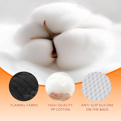 Backseat Pet Bed Mat, Deluxe Dog Seat Covers,Truck Plaid Dog Bed for Car Back Seat, Non-Slip Travel Pet Mat, Back seat Extenders for Car/SUV (for L-Black)