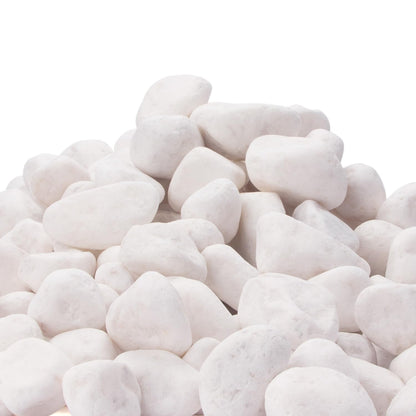 18 Pounds Decorative Pebbles, White Stones, White River Rock, Natural Aquarium Gravel, Garden Decor Rocks