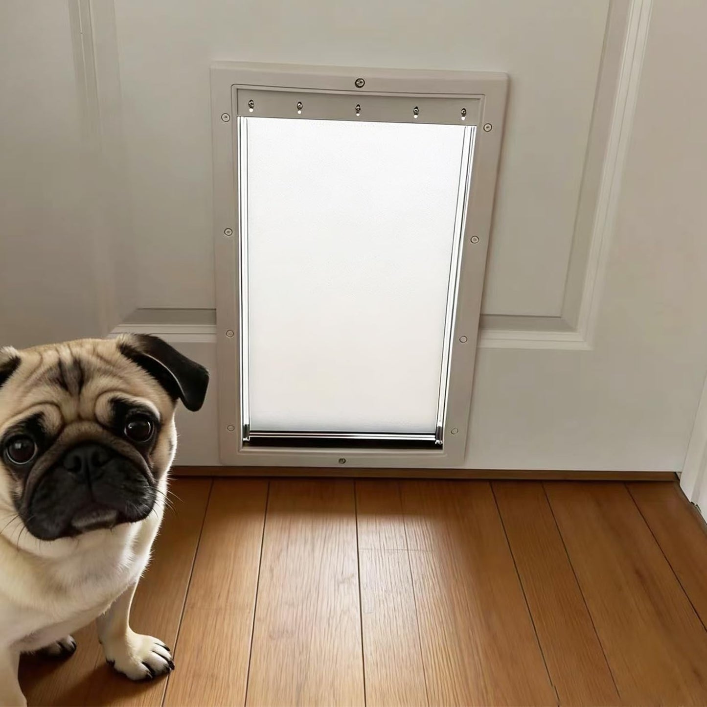 2PCS PAC11-11039 Dog Door Replacement Flaps for Dog, Doggy Replacement Flap Doors Compatible with Large Pet-Safes Freedom Doggie Doors, Large Size 10 1/8" X 16 7/8" (Frosted Transparent)