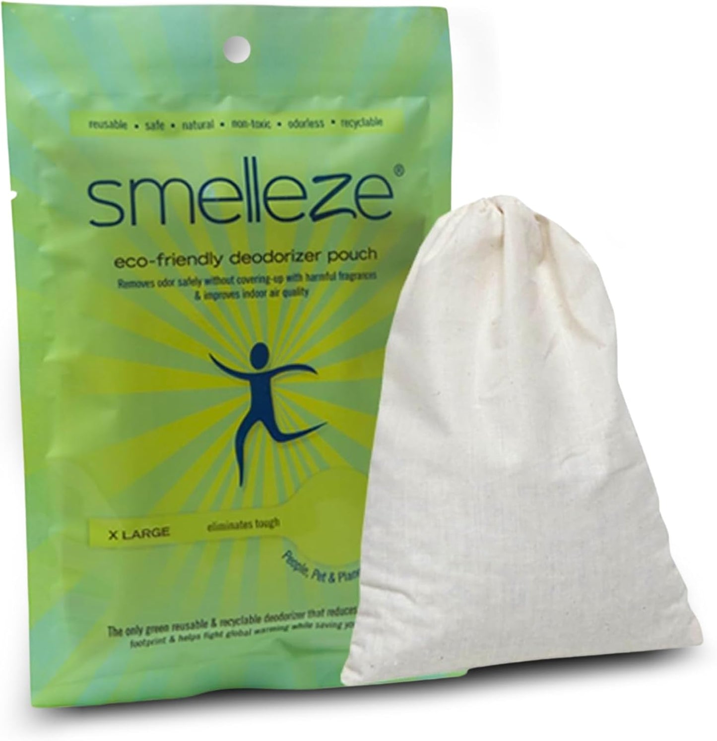 SMELLEZE Reusable Formaldehyde Odor Remover Deodorizer XXL Pouch: Rids Formaldehyde Smell Without Scents in 300 Sq. Ft.