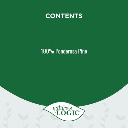 Nature's Logic 100% Natural Pine Pellet Cat Litter - 100% Ponderosa Pine, Dust-Free, Unscented, Biodegradable - Safe for Cats, Kittens, Reptiles & Small Pets - Highly Absorbent - 24 lb Bag