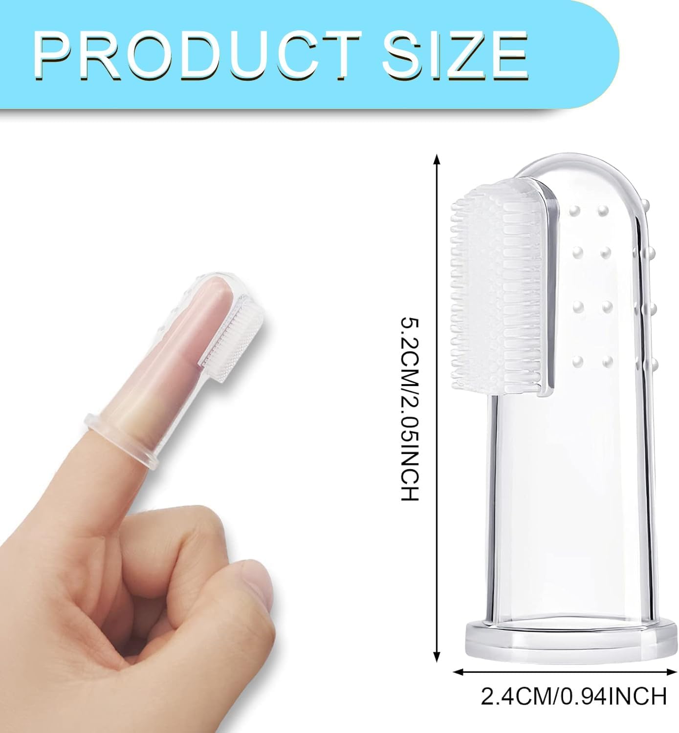 6 Pack Pet Finger Toothbrush for Dogs & Cats - Vet-Recommended Soft Silicone Bristles Dog Dental Care Kit, Cat Dental Hygiene Supplies, Plaque Remover for Puppy Kitten & Adult Pets(6 Colors)