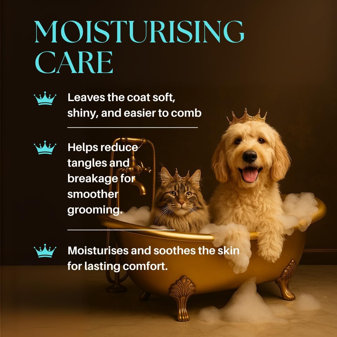 Barkin & Meowson Moisturizing Conditioner for Dogs & Cats 350ml / 11.83 fl.oz - Argan Oil & Keratin, Pet-Friendly Scent