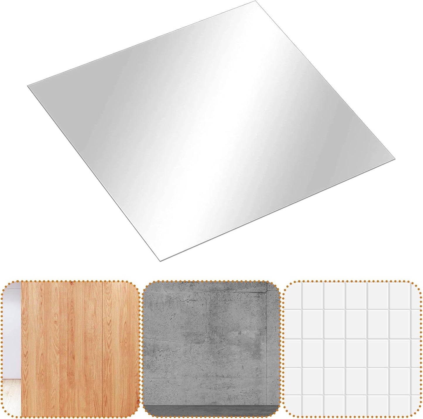 16 PCS Horse Mirror Sticker Soft Safe Non Glass Horse Toys for Horses to Play and Stable Barn Stall Toy Entertainment(6inch*6inch)