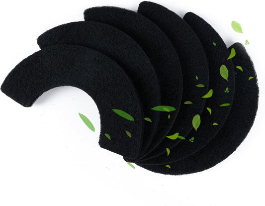 6 Pack Carbon Filters Replacement Compatible with Litter-Robot 4, Activated Carbon to Absorb Odors, LR 4 Accessories and Necessities