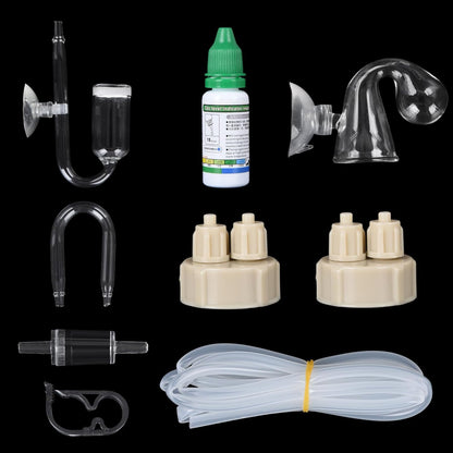 CO₂ Level Indicator Reagent for Aquarium Fish Tank Test Kits Glass Aquarium Water C02 Drop Checker Container DIY CO2 Reactor Bottle caps Kits and so on