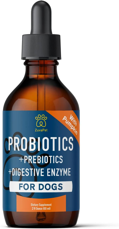 Probiotics for Dogs - Dog Probiotics for Diarrhea - Natural Digestive Enzymes for Upset Stomach Relief + Gas, Constipation Health & Itch Relief - Prebiotic Pet Supplies - 120 Servings