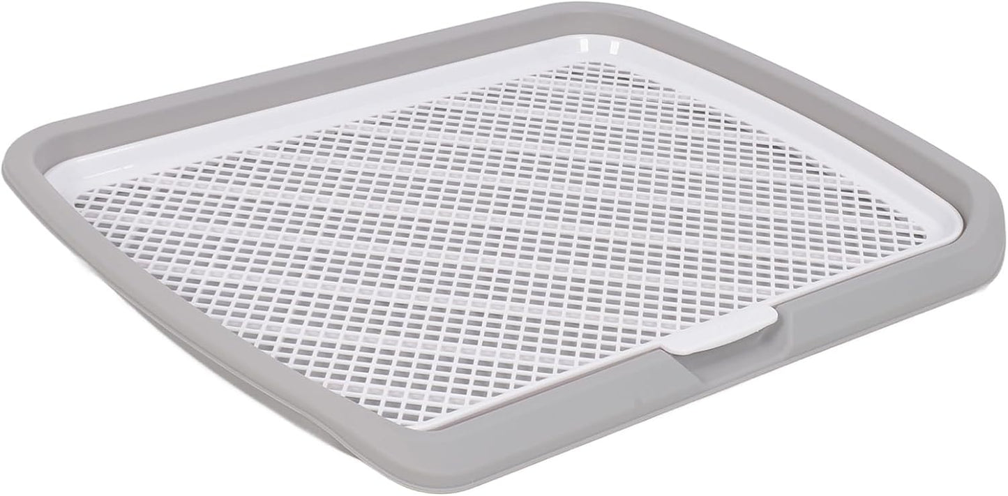 Acouto Puppy Potty Training Tray Dog Pee Pad Holder - Puppy Potty Training Tray Detachable Washable Mesh Dog Pee Pad Holder Small Breed - Indoor Litter - Pet (Gray)