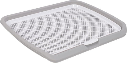 Acouto Puppy Potty Training Tray Dog Pee Pad Holder - Puppy Potty Training Tray Detachable Washable Mesh Dog Pee Pad Holder Small Breed - Indoor Litter - Pet (Gray)