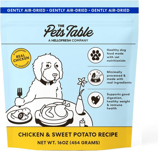 The Pets Table Chicken & Sweet Potato Air Dried Dog Food, 1 lb / 16 oz Bag
