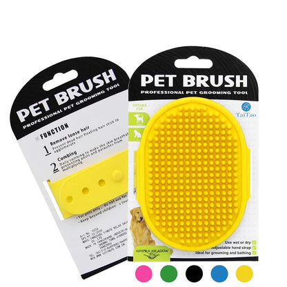 Self Cleaning Slicker Brush, Dog Cat Bunny Pet Grooming Shedding Brush, Easy to Remove Loose Undercoat, Pet Massaging Tool Suitable for Pets with Long or Short Hair (Yellow)