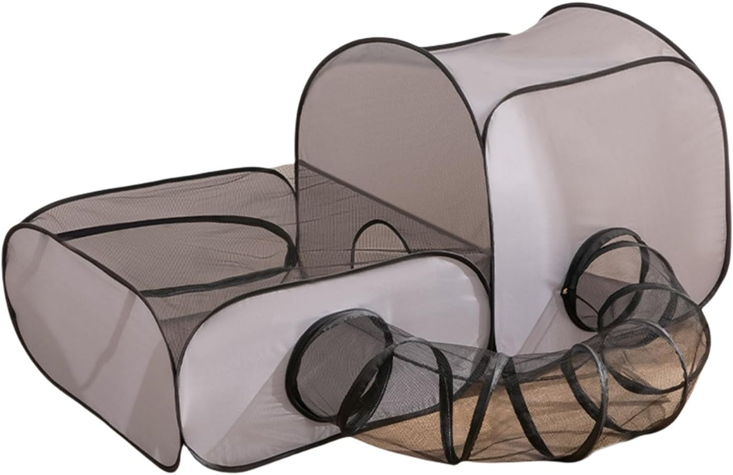 Convertible Cats Playpen Expandable Tunnel Safe Lounging Playpen for Indoor Outdoor Activity Game Tent for Camping Cats Tunnel House