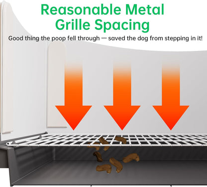 Oneluck Dog Litter Box with High Pee Walls,30" x 22" Indoor Puppy Pee Pad Holder,Protection Wall Every Side for No Leak, Spill, Accident