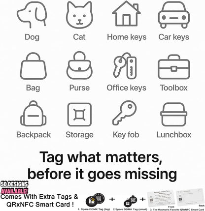 DDMK Smart Pet ID Tag with QR Code – Digital Pet Profile-38-LOVED & ADORED-38