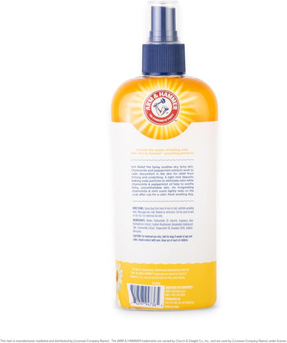 Arm & Hammer for Pets Itch Relief Spray for Dogs - Dog Itch Relief with Baking Soda Chamomile & Peppermint Scent - Professional Dog Skin Care - Anti Itch Spray for Dogs, Itchy Dog Skin Relief 8oz