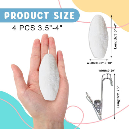 Jmxu's 3.5"-4" Cuttlebone for Birds Parakeets, Cuddle Bone with Metal Clip, Cuttlefish Bone for Sharp Beaks, Natural Birds Calcium for Parrots Cockatiels Tortoises, 4 Pcs