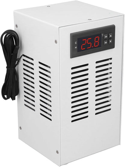 ZJchao Aquarium Chiller, 2 in 1 Cooling and Heating System for Fish, with Water Hose and Pump, Quiet Operation 30 35dB, Rapid Cooling 3LPM, for 20L Aquarium (US Plug)