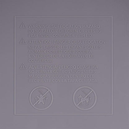 Amazon Basics Airtight Dog Food Storage Container with Scoop and Wheels, 69 QT, Gray