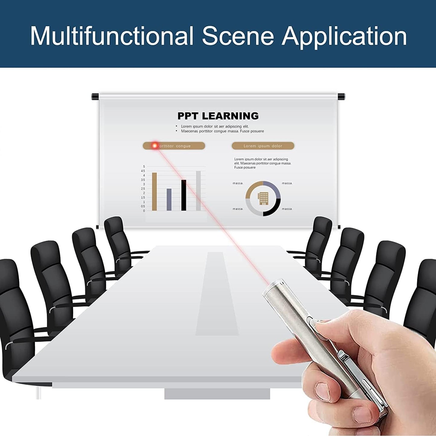 Cat Toy Pointer for Indoor, Cat Mouse Toys Wand Light Pet Interactive Toys to Keep Cat Busy, for Kitten Cat Dog Chase Play