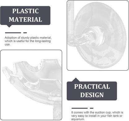 Shrimp Feeder Bowl with Sucker Fish Feeding Tray High Transparency Aquarium Feeding Dish Decorative Shrimp Food Basin for Fish Tank Aquatic Pets
