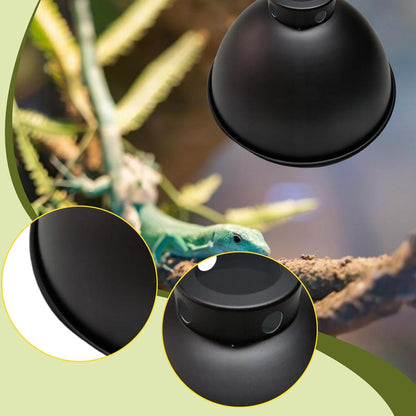 Reptile Dome Lamp Cover Lampshade Easy Installation Light Shade Replace Parts for Lizard Reptile Terrarium Habitat- 8.5in White Lining